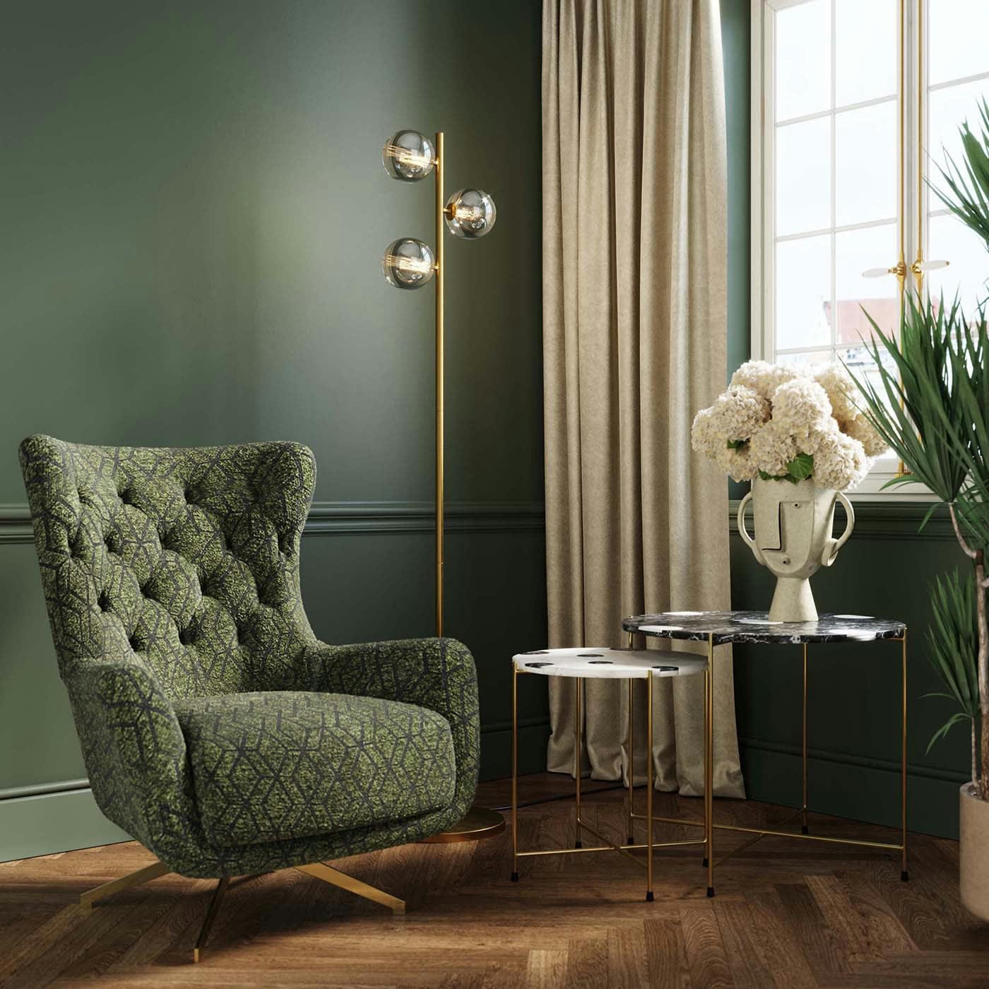 BELLINI - Fauteuil pivotant Bellini vert Kare Design