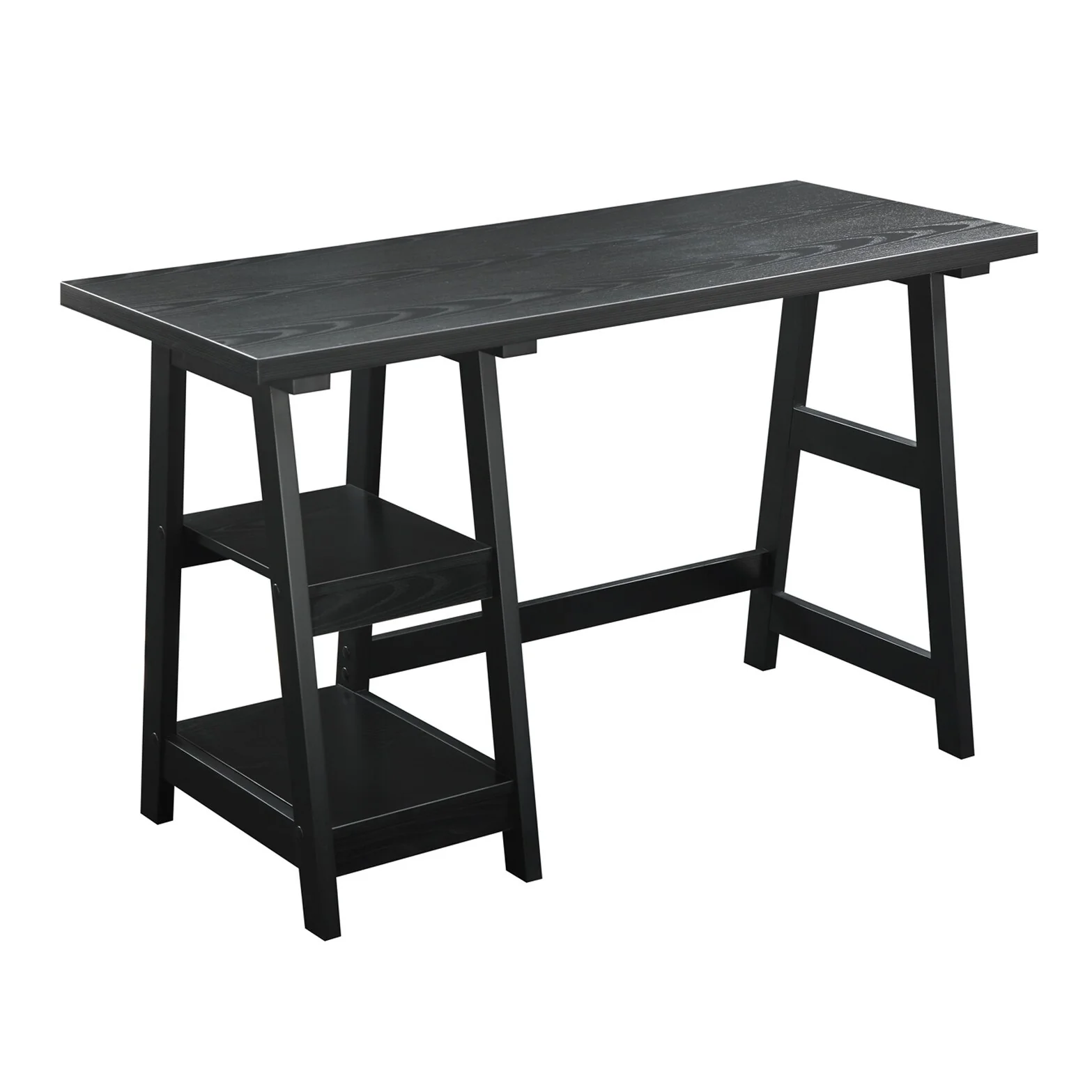 Convenience Concepts Designs2Go Trestle Desk with Shelves