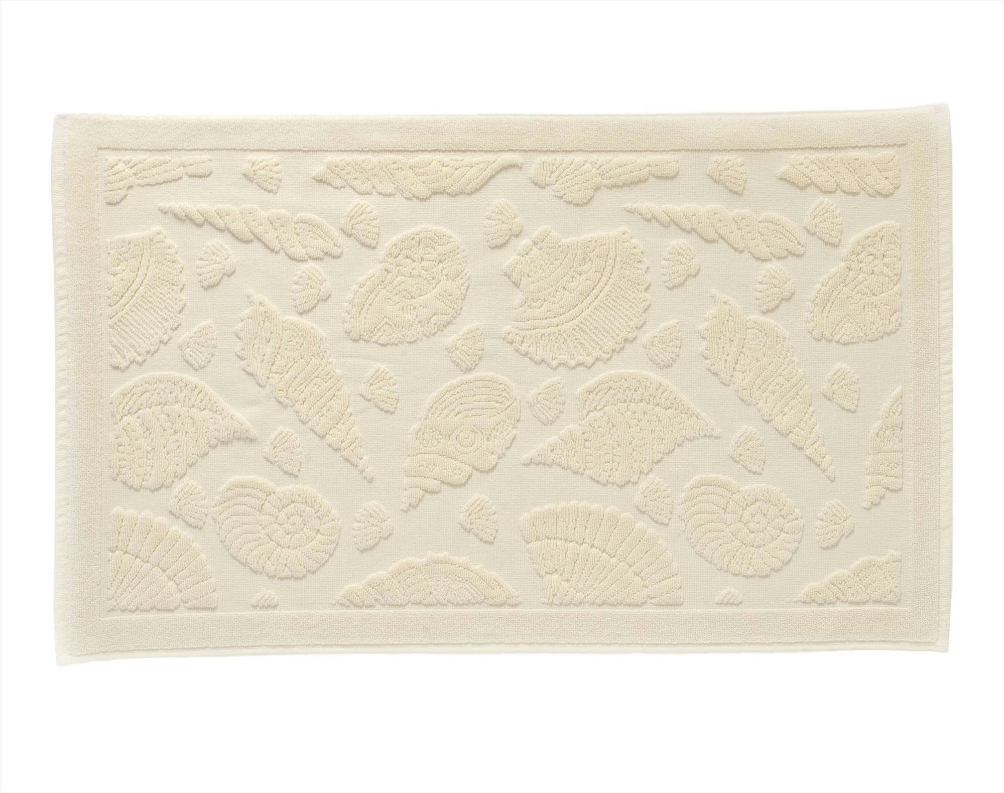 CRUSTACE - Tapis de bain 50x80 beige sable en coton 800 g/m²