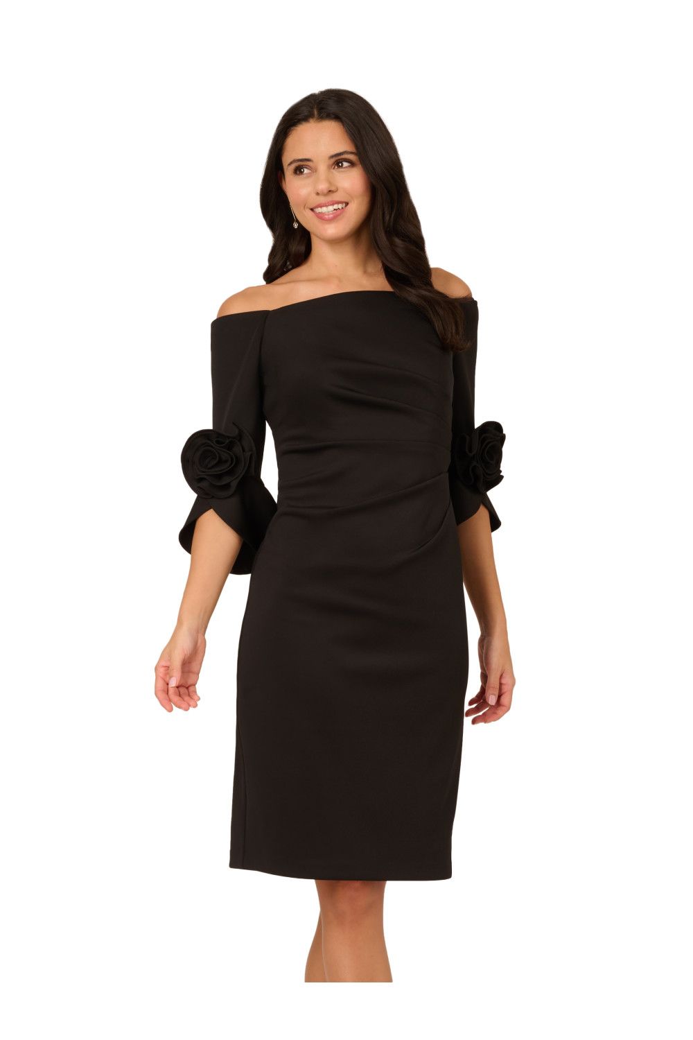 Adrianna Papell Rosette Scuba Dress