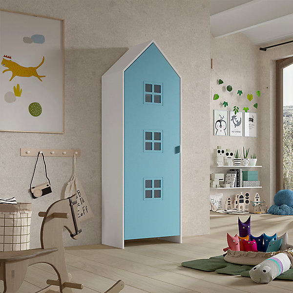 Armoire 1 porte Vipack Bruges Bleu
