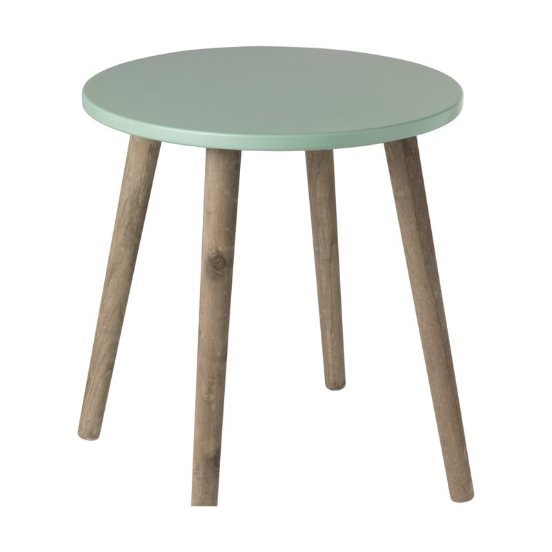 Bijzettafel Salvador - groen/bruin - &Oslash;36x41 cm