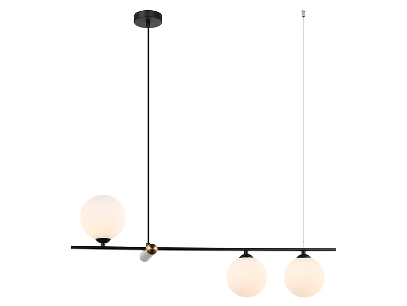 Lampa wisząca Barletta 3-punktowa stalowa czarna