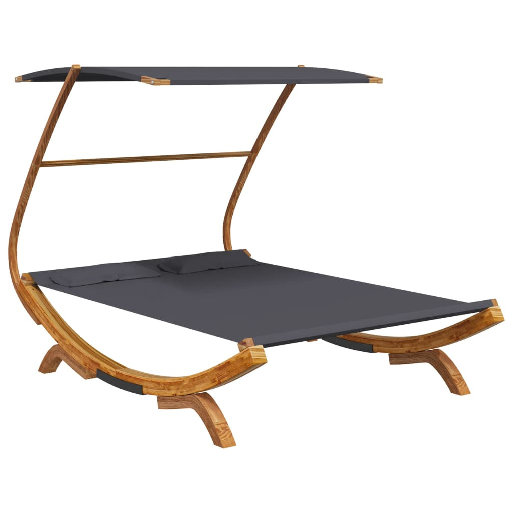 Hamak Antracyt 165 x 203 x 138 cm Drewno vidaXL