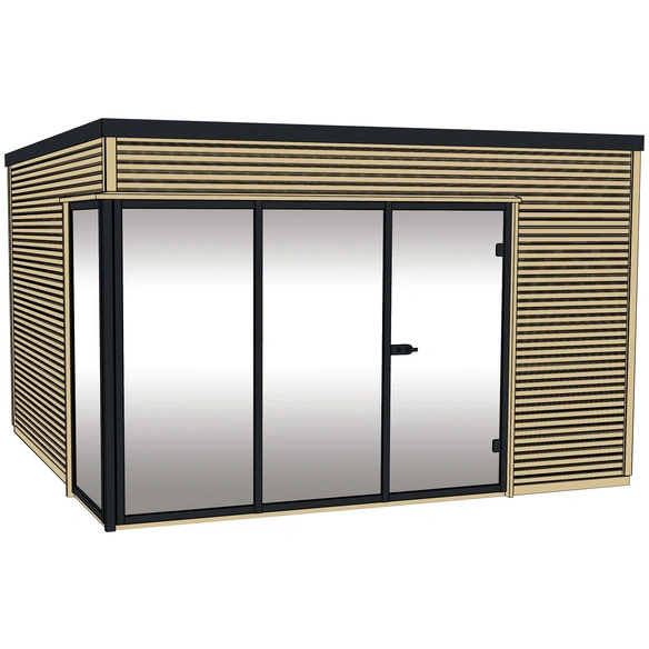 Gartenhaus »412 Gr.2«, Holz, BxHxT: 388 x 249 x 380 cm (Außenmaße inkl. Dachüberstand)