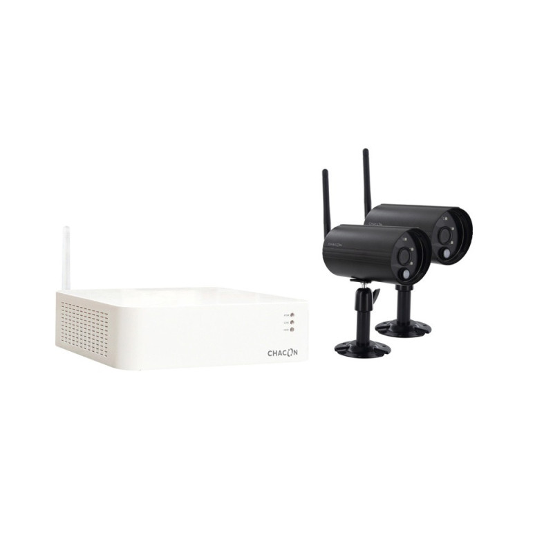 Kit de vidéosurveillance DVR sans fil avec 2 caméras CHACON