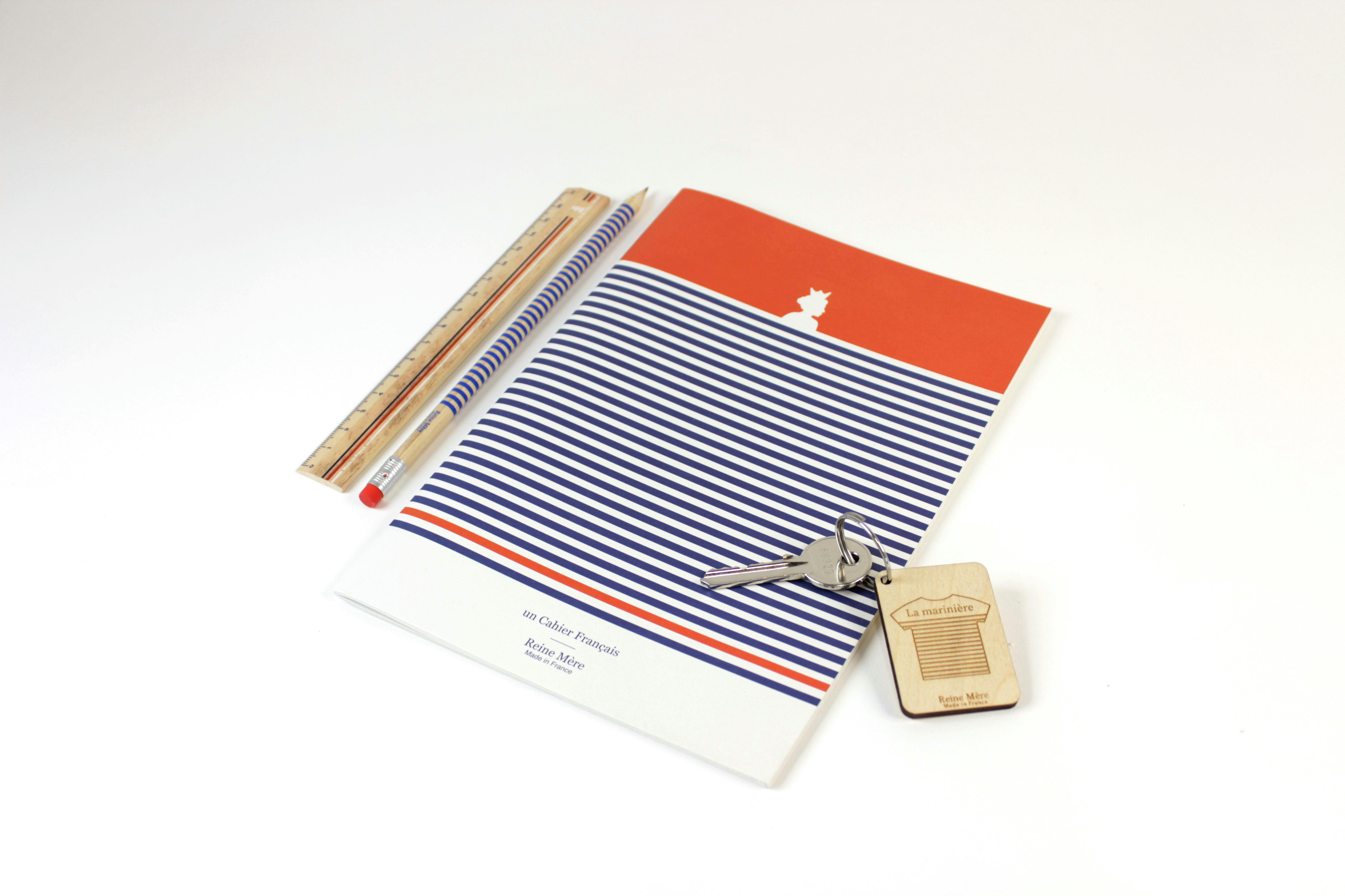 marinière - Porte-clés en bois de bouleau made in france