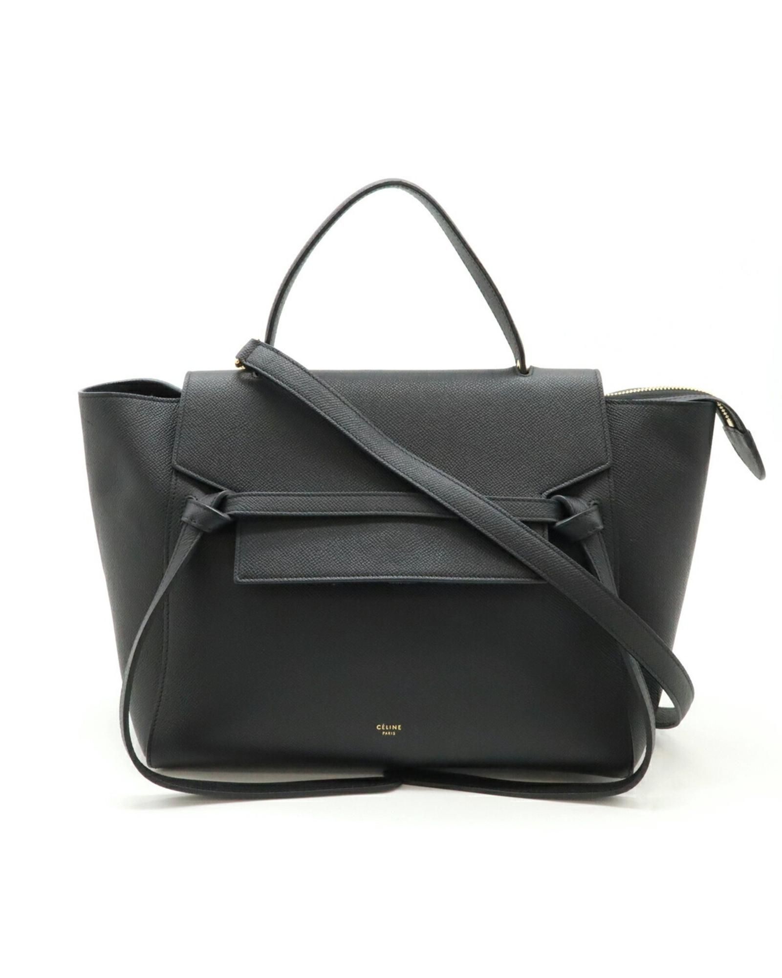 Celine Preloved Nano Belt Bag Knotted Detail Wo - Black Handbags