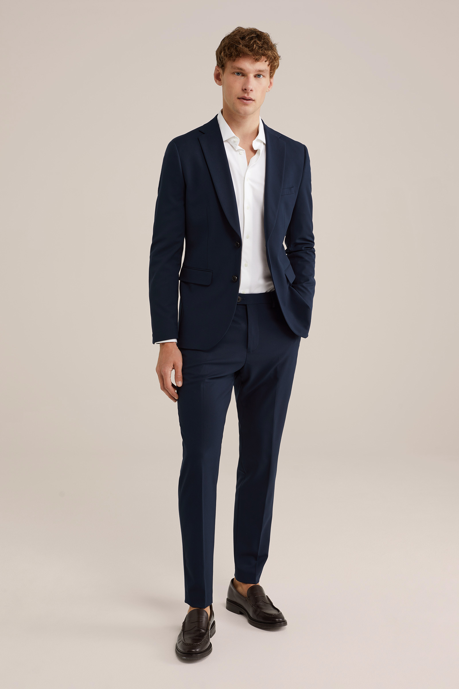 Heren slim fit pantalon - THE FLEX SUIT