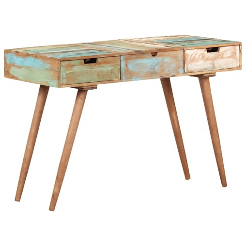 NNEVL Dressing Table with Mirror 112x45x76 cm Solid Reclaimed Wood