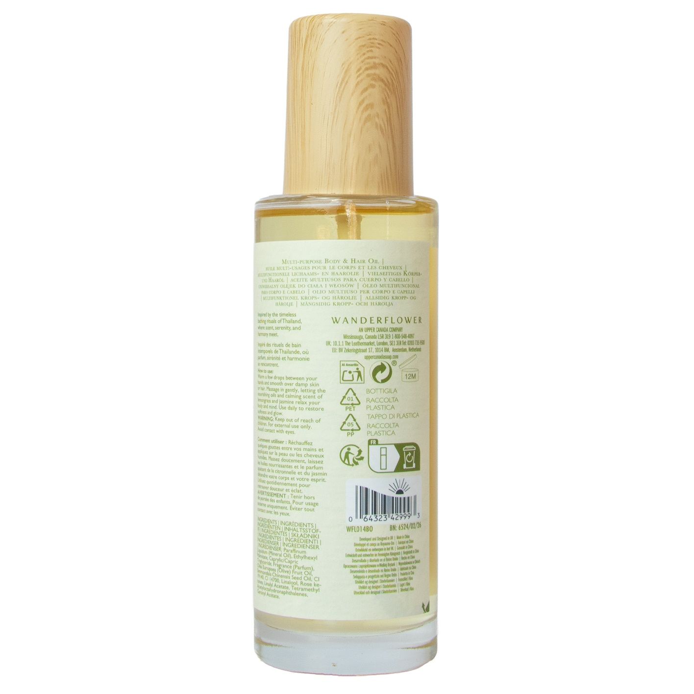 Wanderflower Essence of Thailand Multi Purpose Body & Hair Oil 130ml