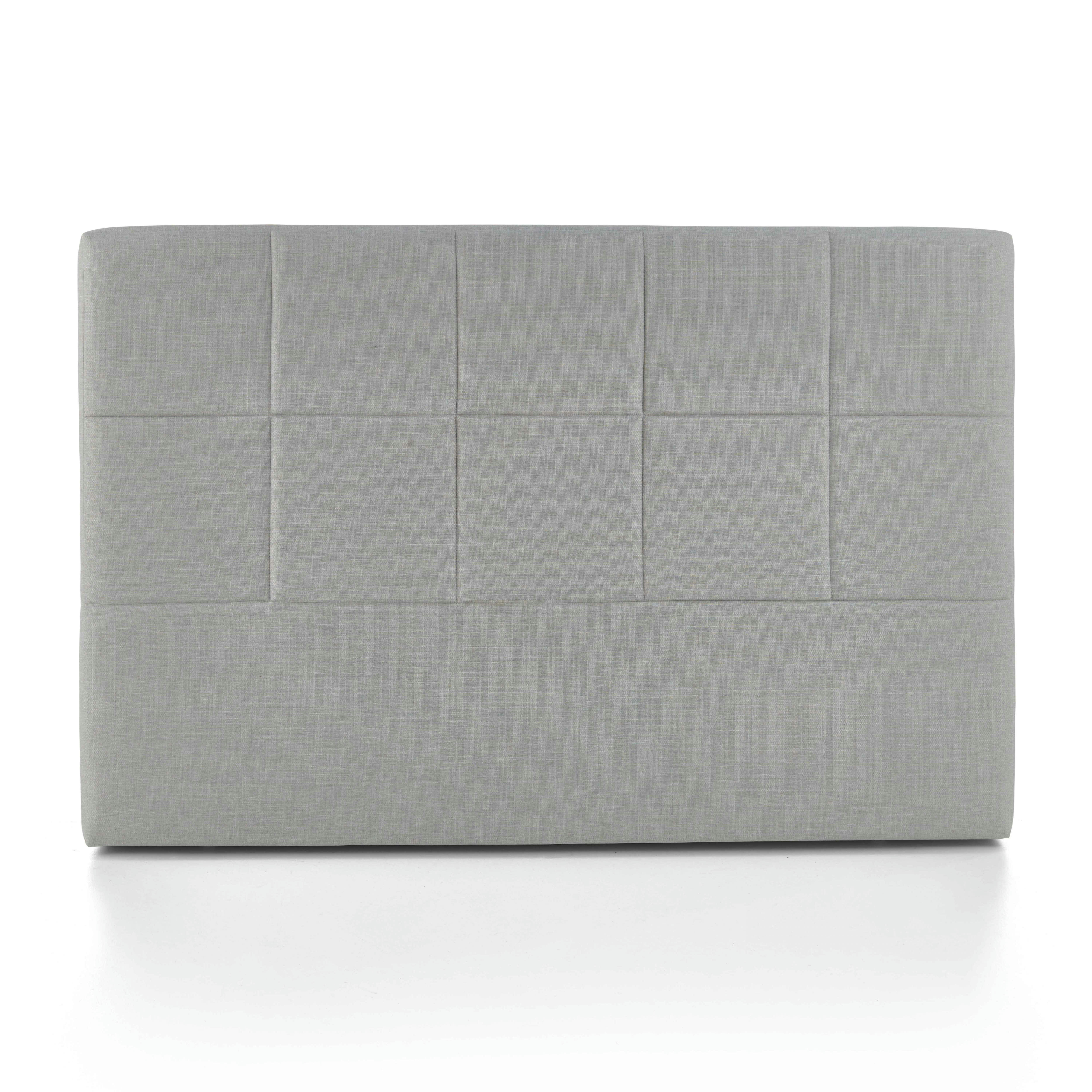 MADS - Tête de lit capitonnée gris clair 140 cm