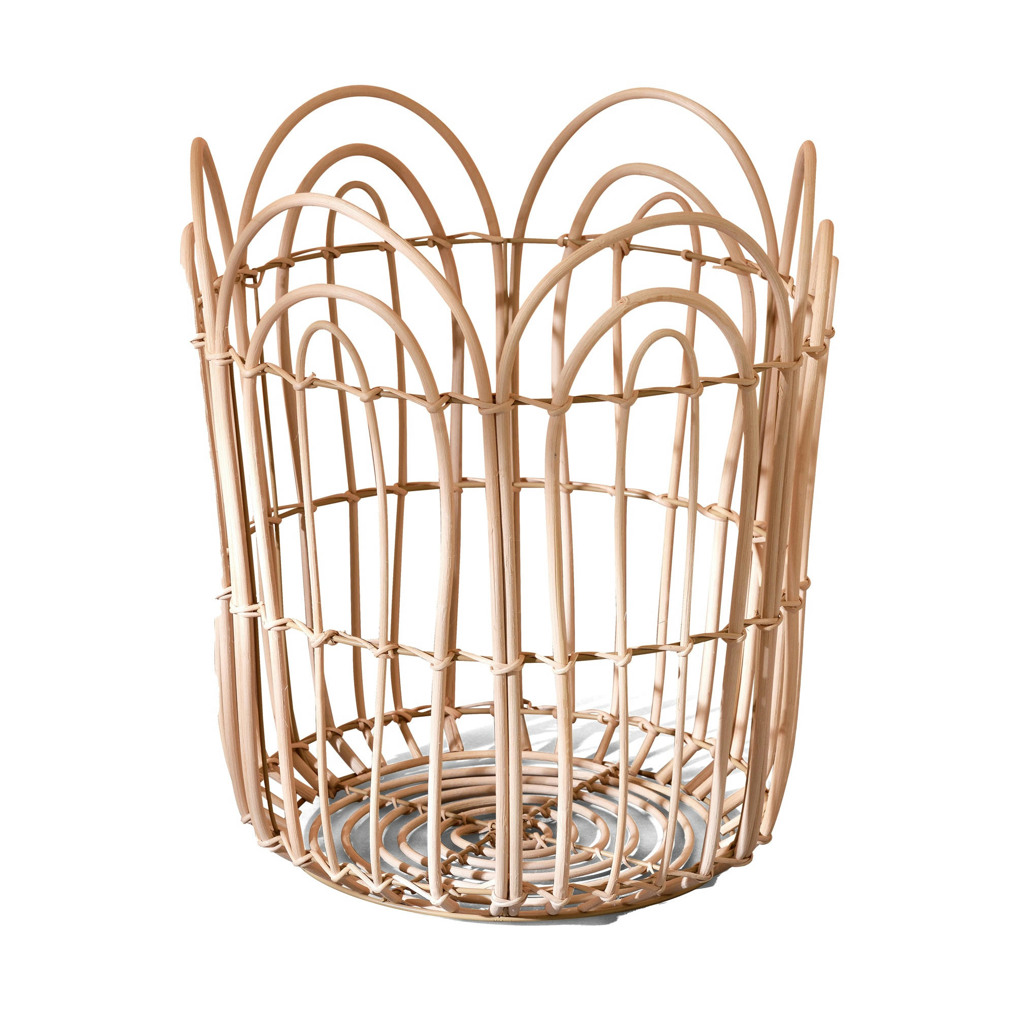 ODILE - Panier en rotin beige