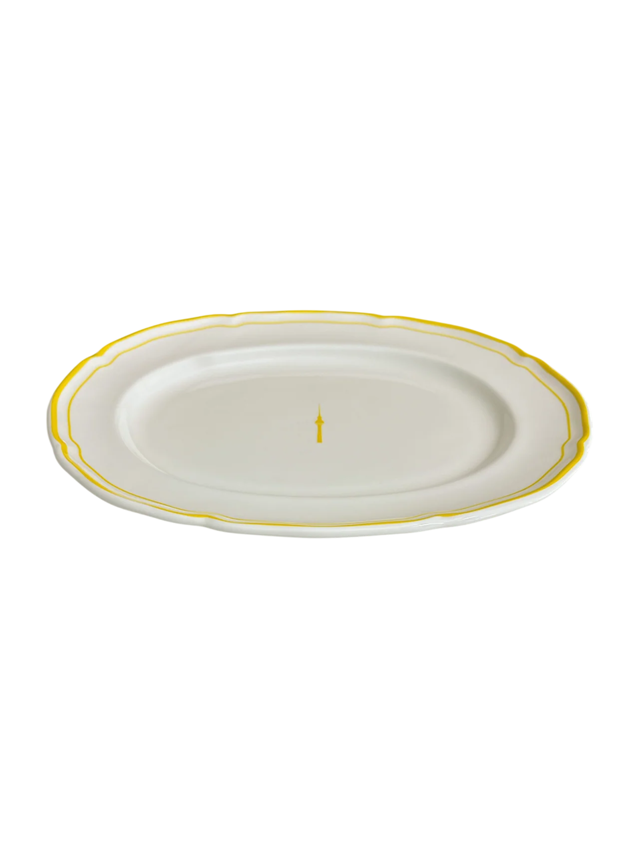 ovale platte mit fahne