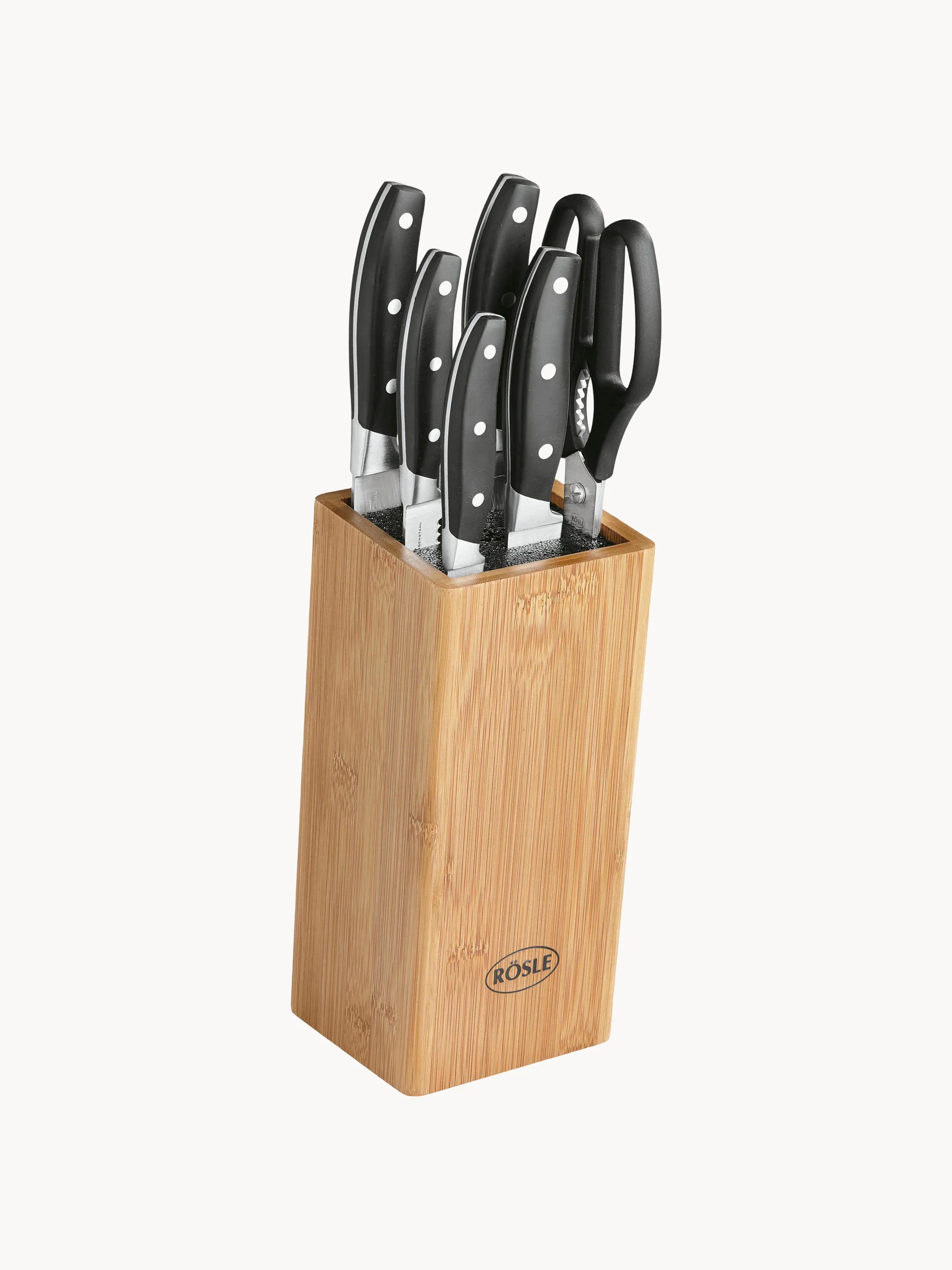 Messerblock Cuisine mit 5 Messern und 1 Schere
