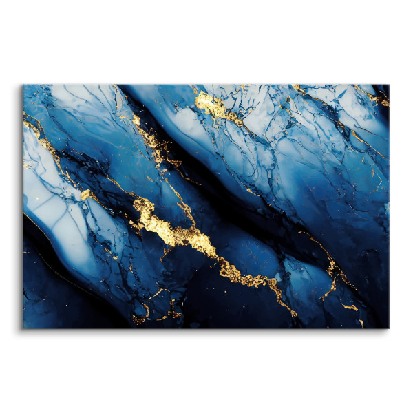Obraz Niebieski Marmur W Stylu Glamour 30x20cm