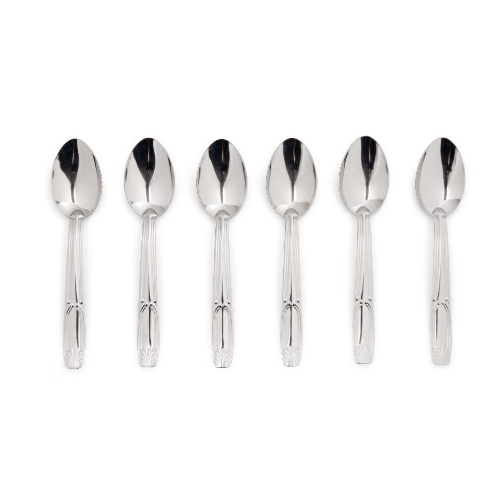 Lot de 6 cuillères à soupe design relief
