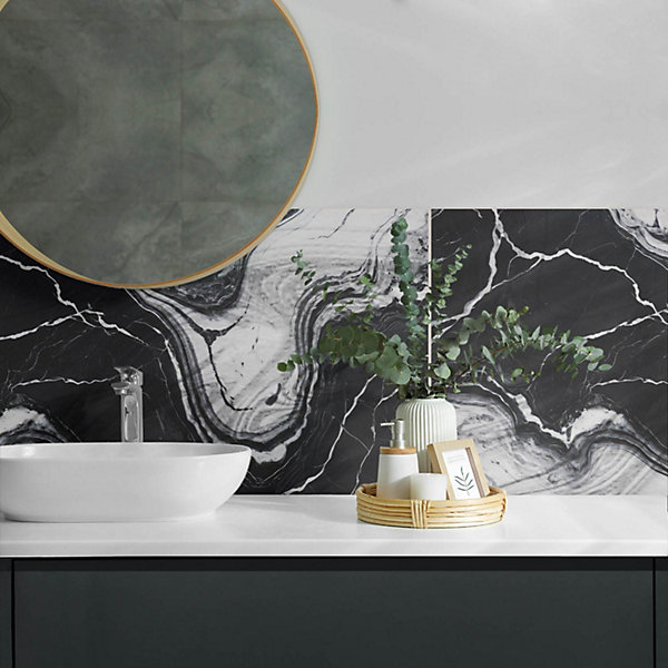Panneau Décoratif Mural Wallfluent 100x50 cm Motif Abstrait Ondulé 1 pièce