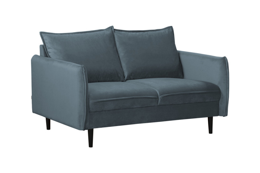 Ropez Juli sofa 2 osobowa wysokie nogi tkanina welur turkus