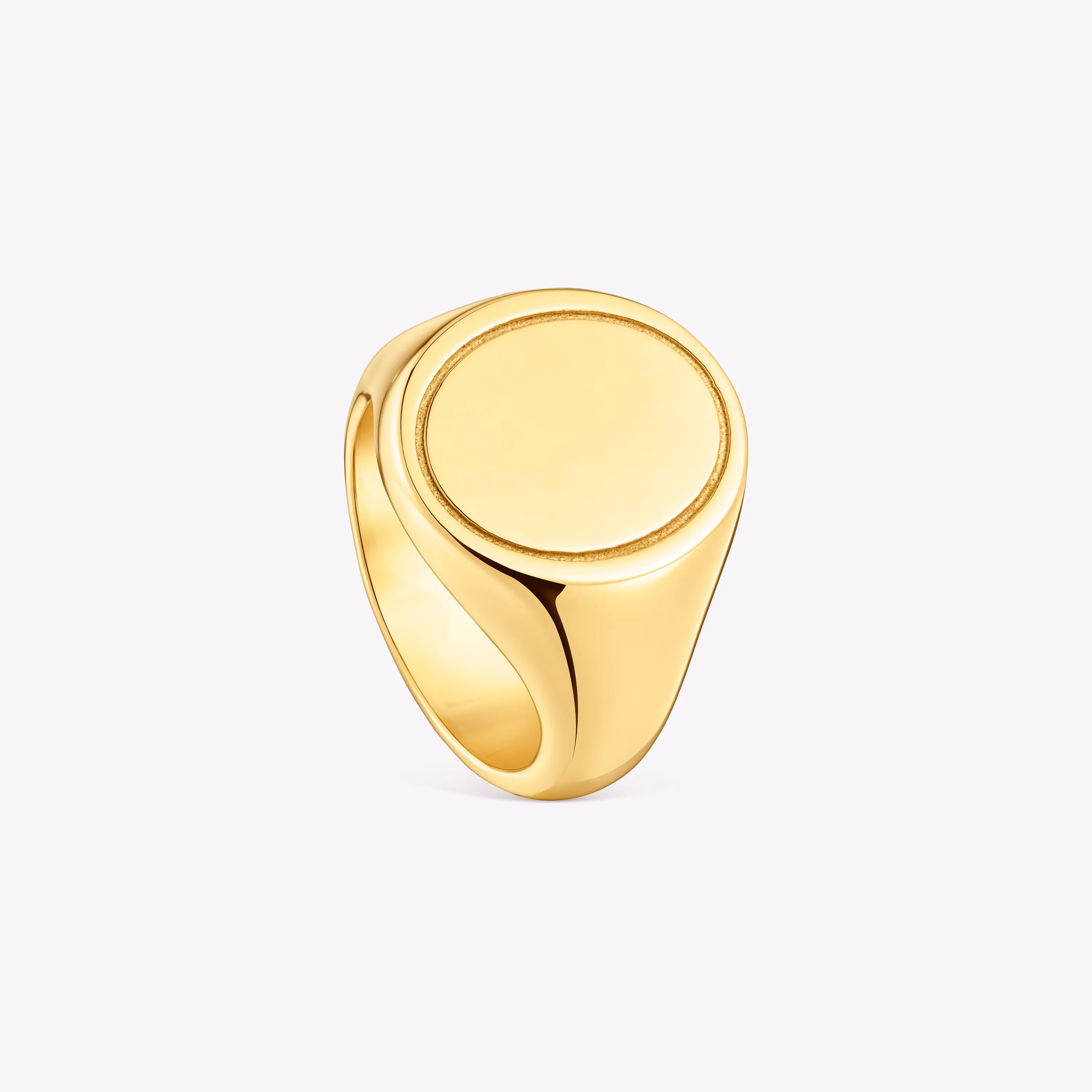 Anillo sello con baño de oro 18 kt sobre plata 16 mm TOUS Basics