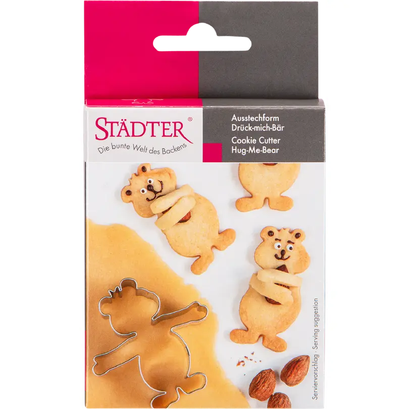 Ausstecher 5er-Set Drück-mich-Bär