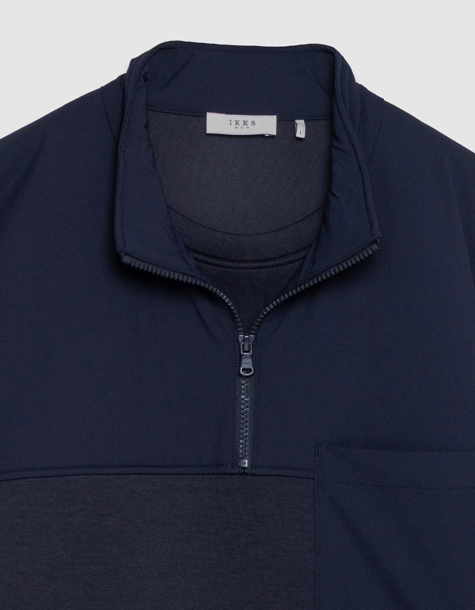 Sweat marine bi-matière EASY CARE Homme