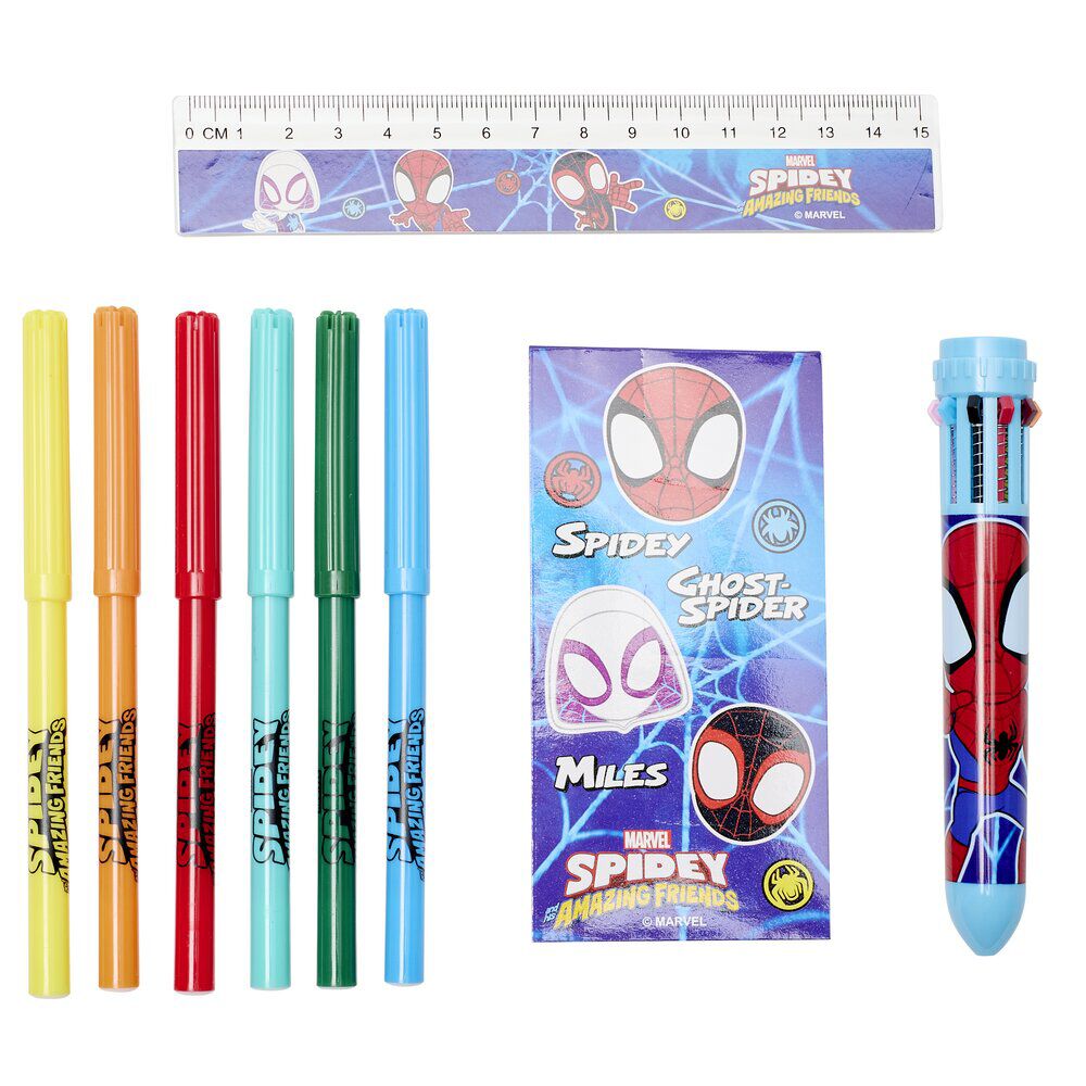 Trousse garnie Spidey bleu et rouge 18 pièces