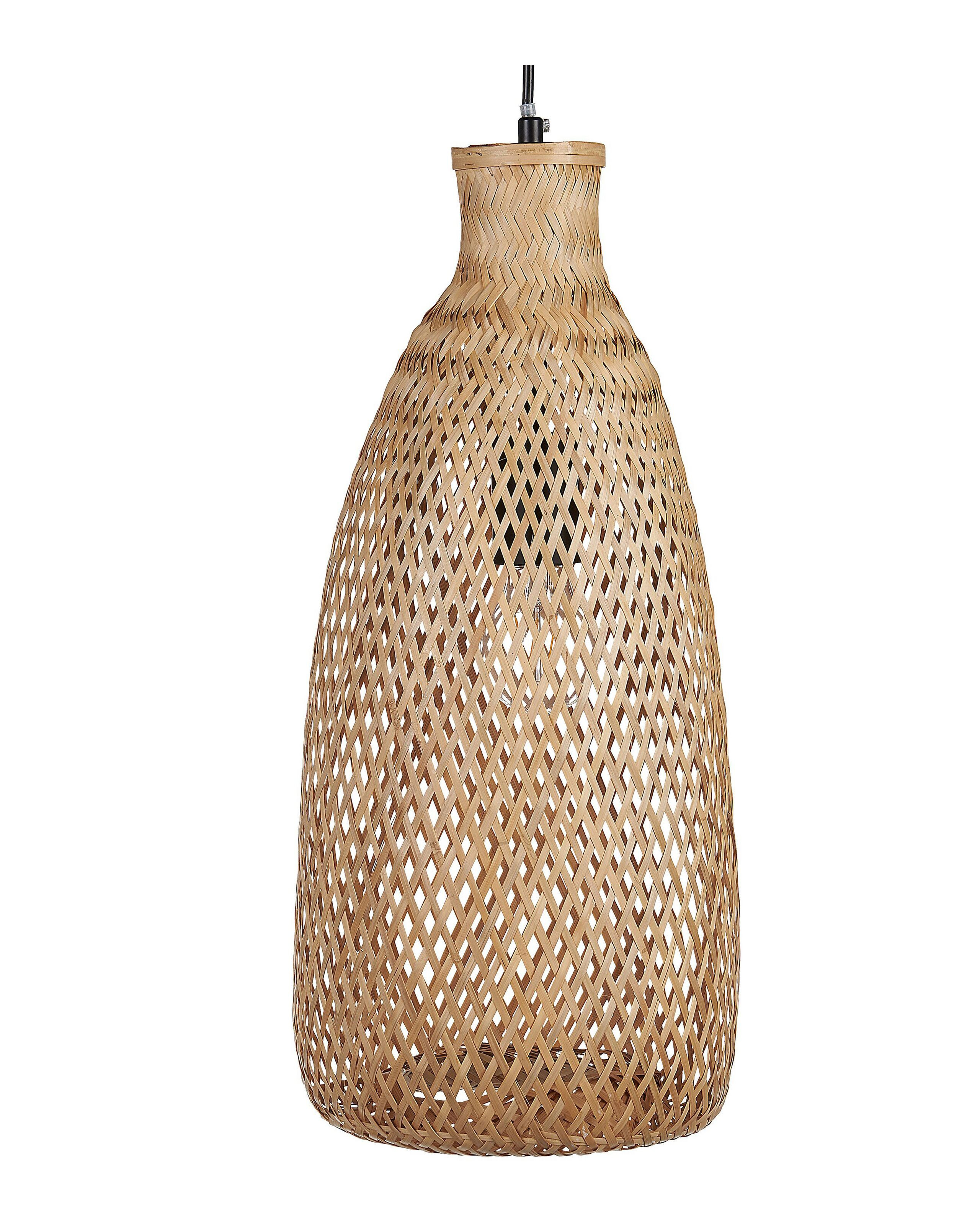 Lampa wisząca rattanowy klosz naturalny