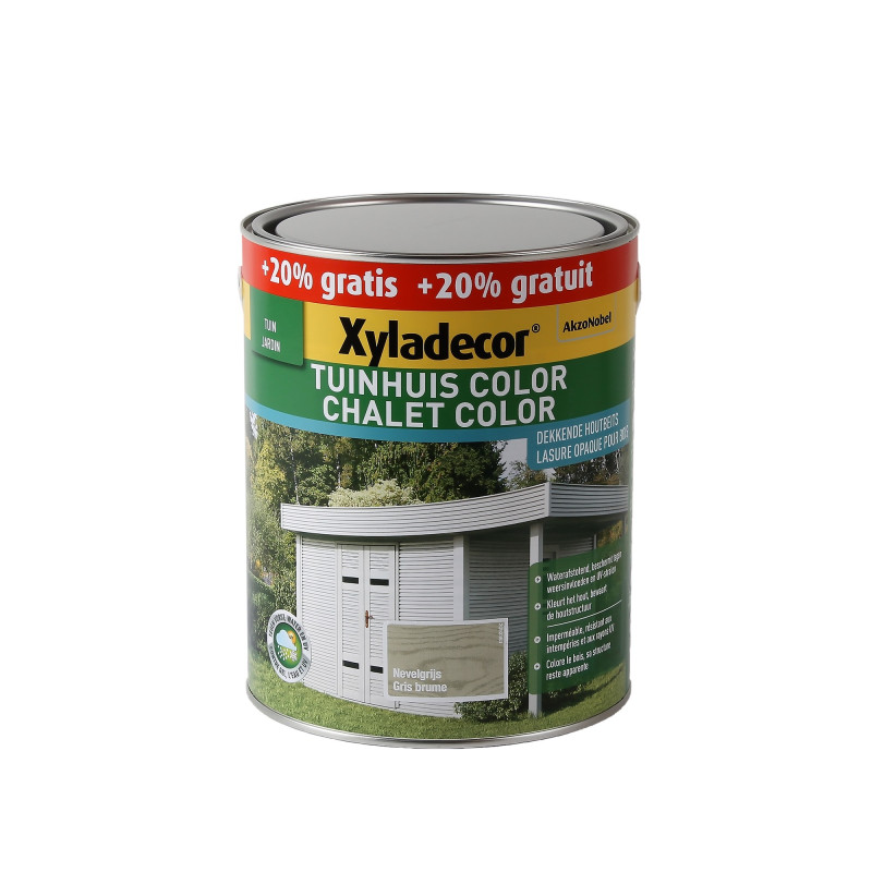 Lasure Chalet Color gris brume 2,5 L   0,5 L gratuit XYLADECOR