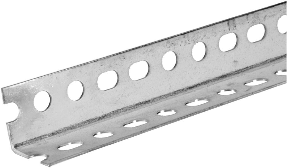 Steelworks Plated Solid Slotted Angle, 18 Gauge, Multi-Purpose Use, Zinc-Plated, Assorted Sizes
