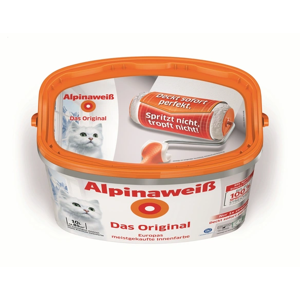 Dispersionsfarbe »Alpinaweiß Das Original«, weiß, matt, 10 l