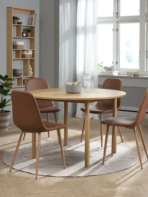 Spisebord ALSTED Ø120 natur egefarve