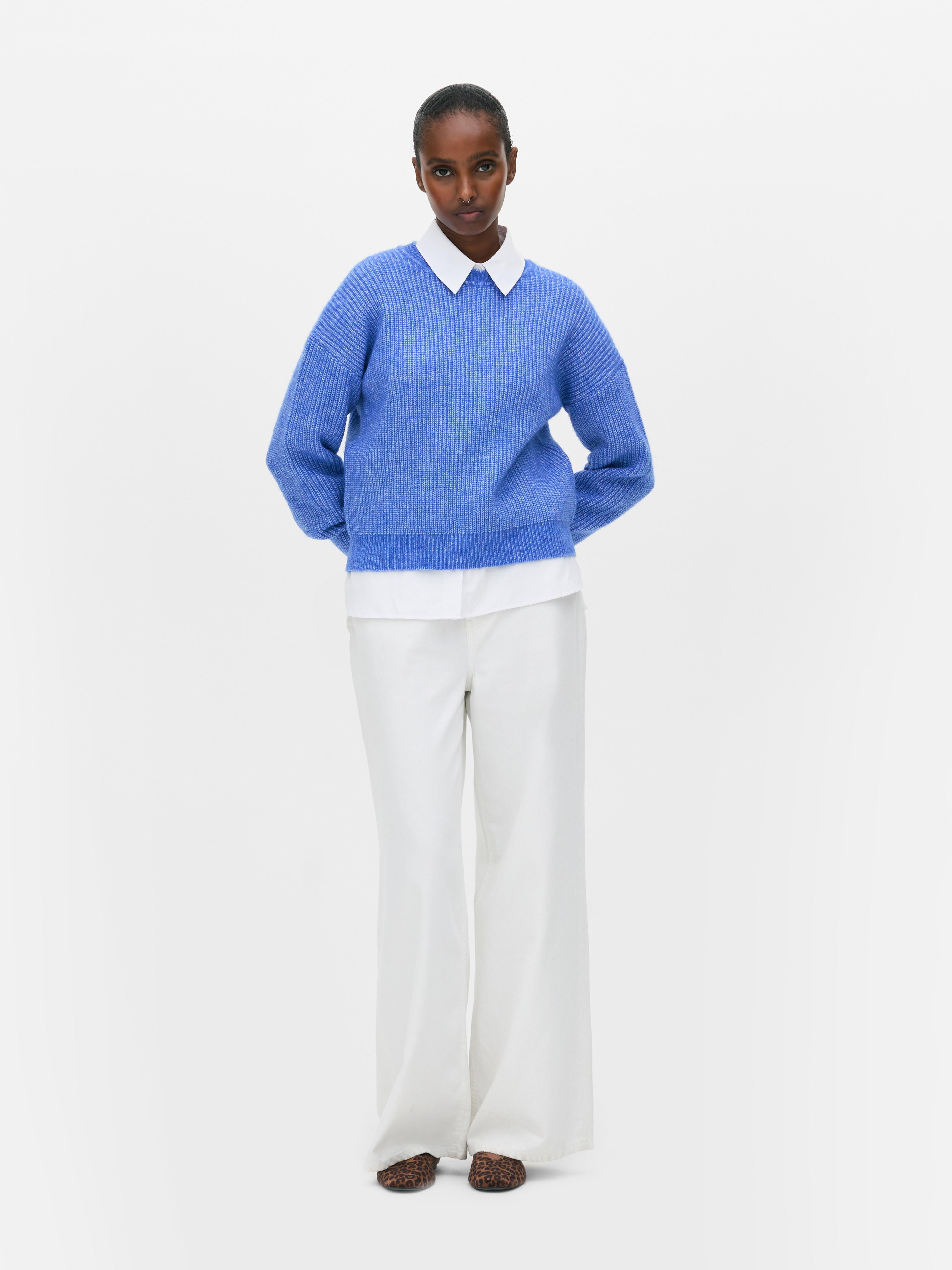 Ribbed Crew Neck Sweater