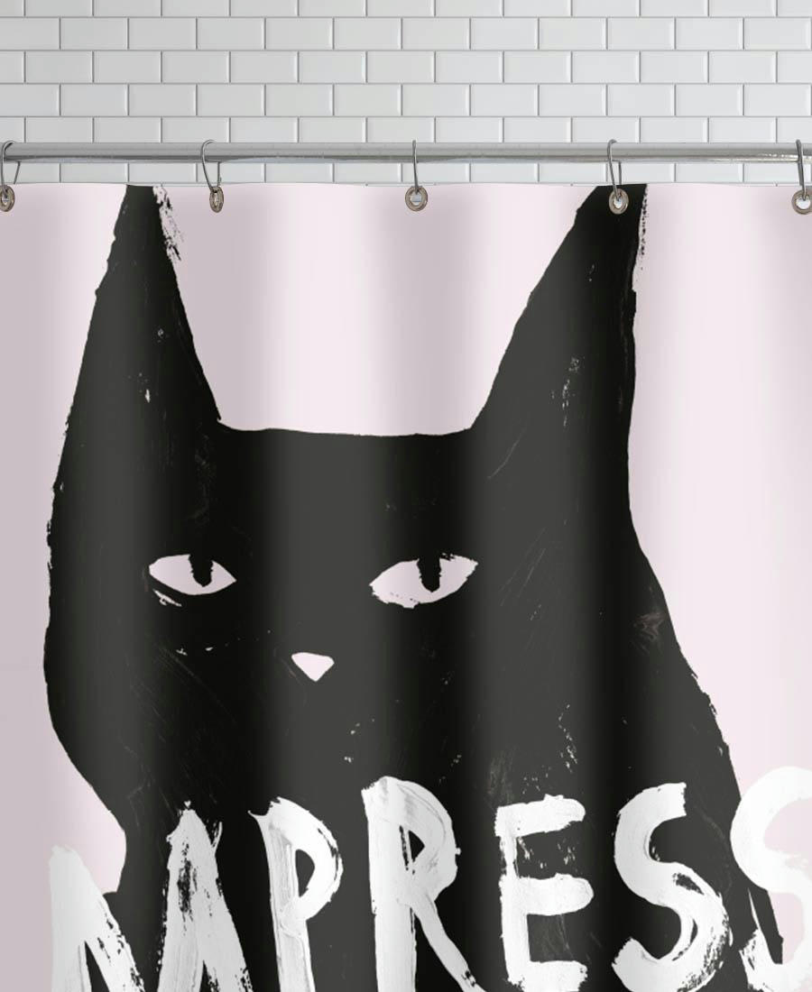 IMPRESS ME - Rideau de douche en polyester en blanc & blanc ivoire 150x200