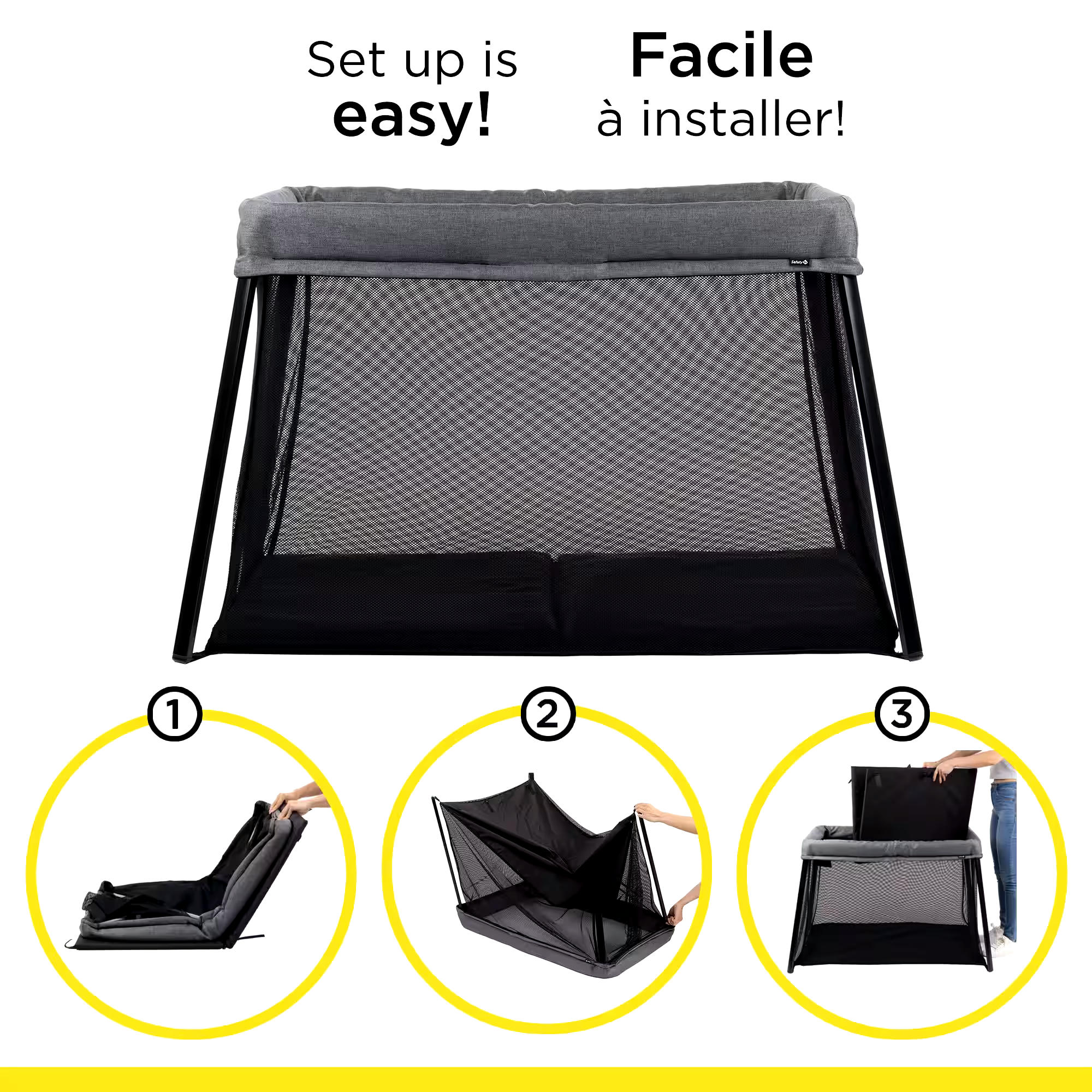 Safety 1st Dream & Go Travel Play Yard, Black