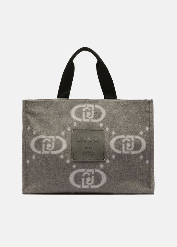 Shopping bag grande con logo