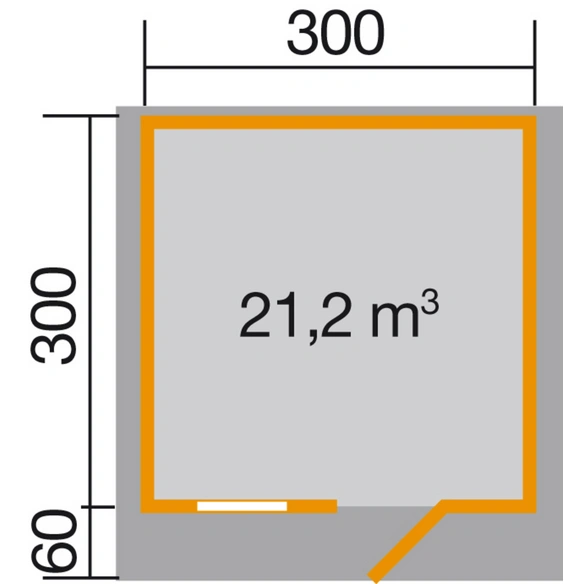 Gartenhaus »139 A Gr.2«, Holz, BxHxT: 380 x 262 x 300 cm (Außenmaße inkl. Dachüberstand)