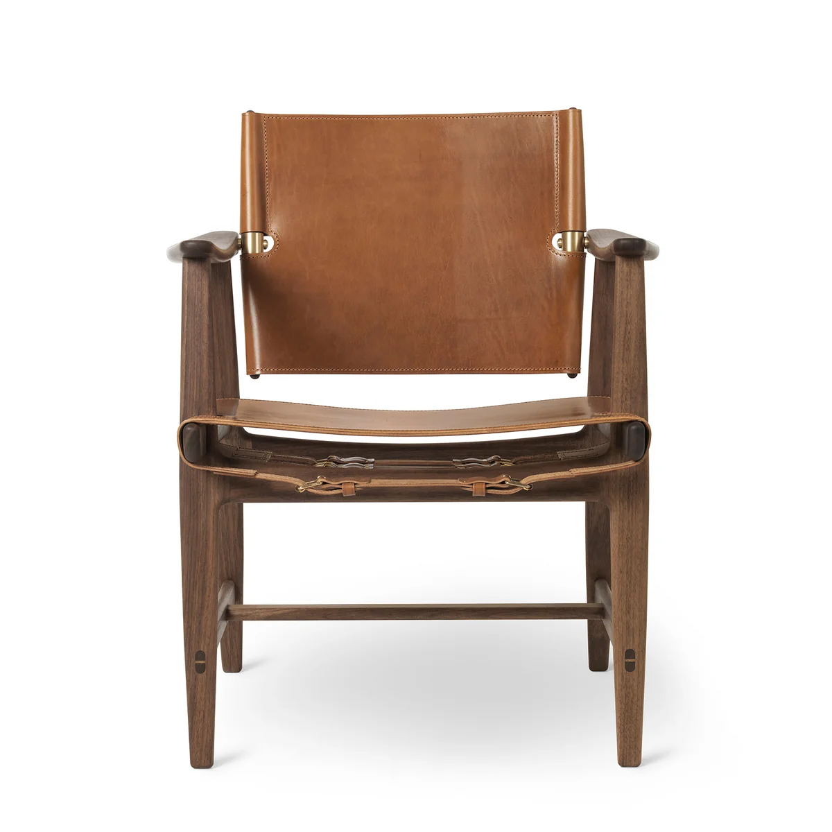 Carl Hansen - BM1160 Huntsman Chair, Walnuss geölt / Sattelleder cognac (Beschläge Messing)