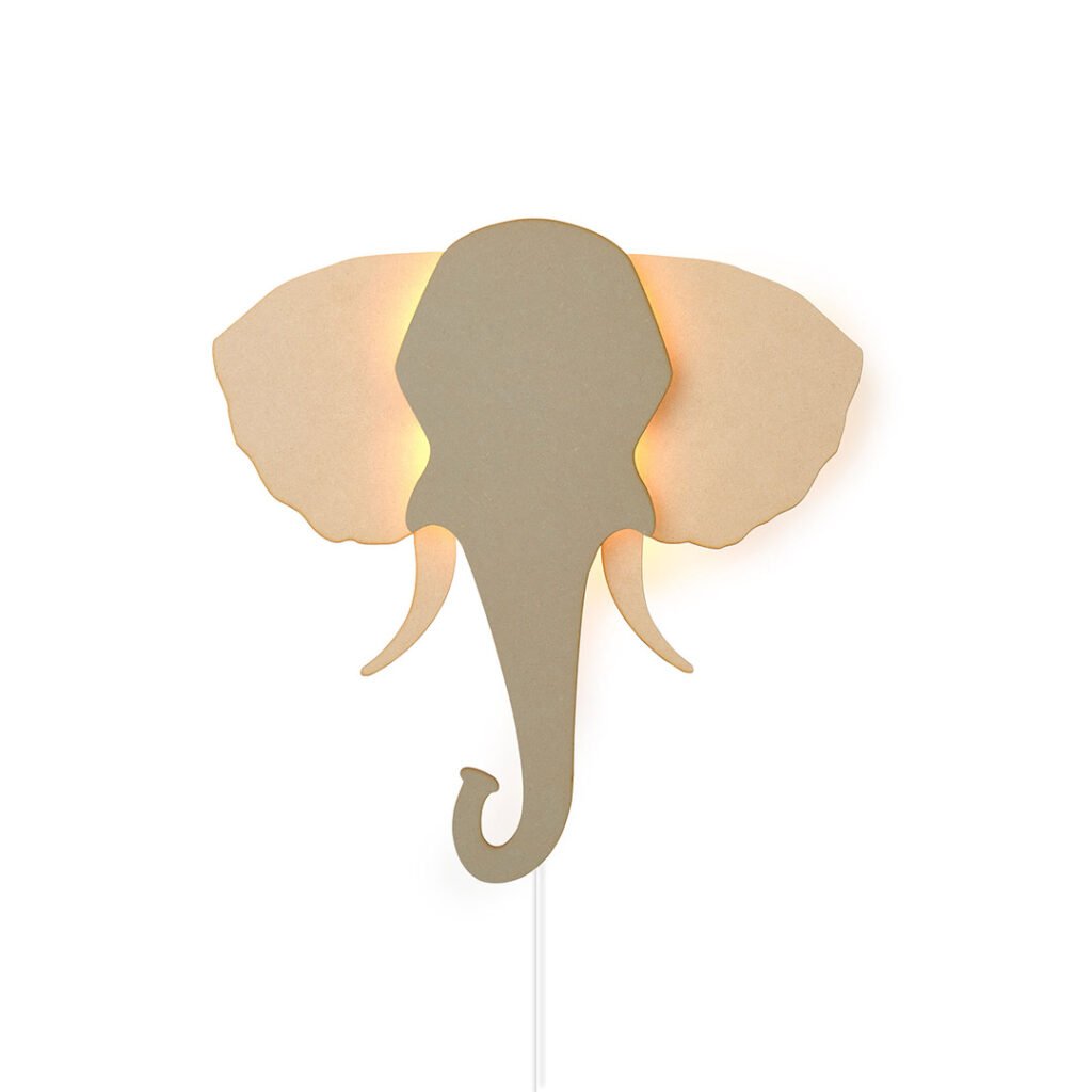 van Tjalle en Jasper - Olifant wandlamp