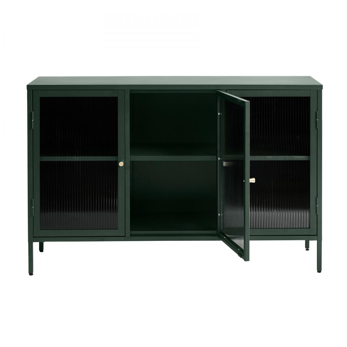 Nordic Home - Olan glazen dressoir - 130 cm - groen