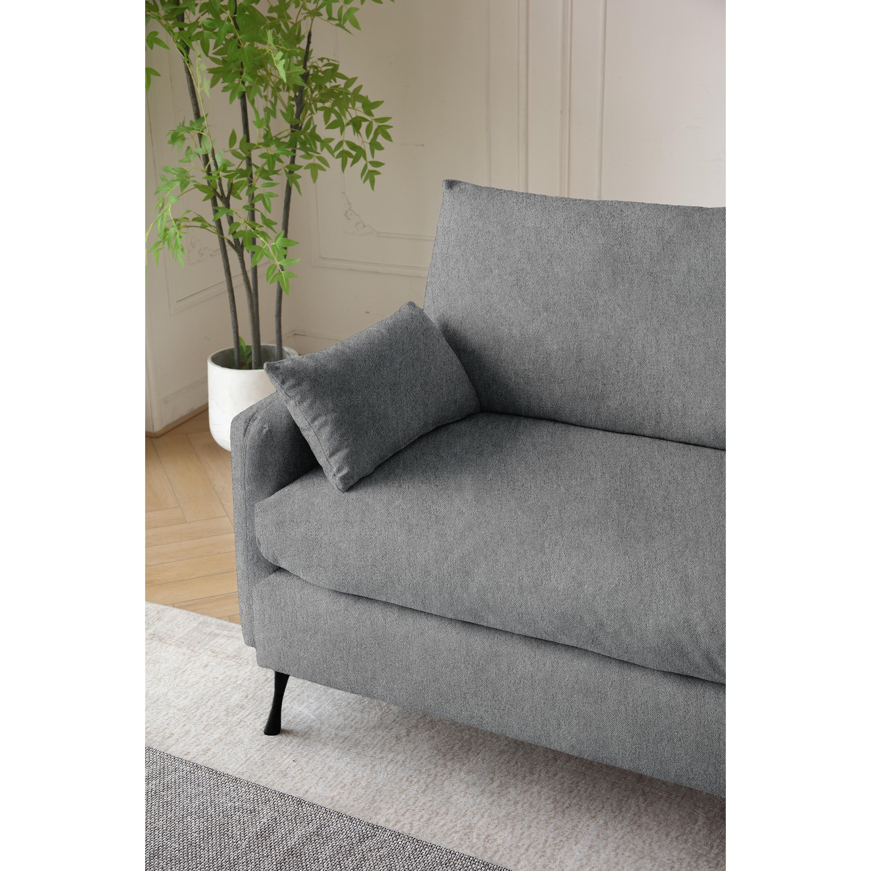 Deep 3-Seater Cloud Couch With 2 Armrest Pillows, Love Seat