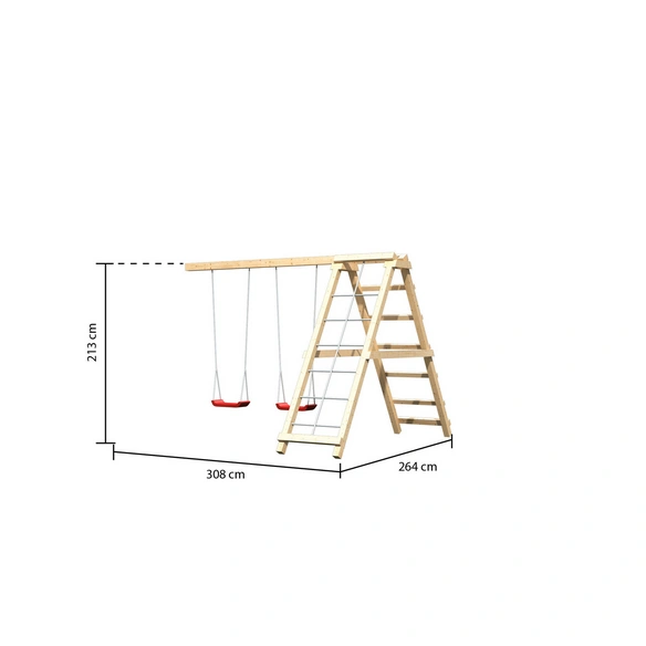 Schaukelanbau »Lotti, Danny, Luis«, Holz, BxHxT: 308 x 213 x 264 cm