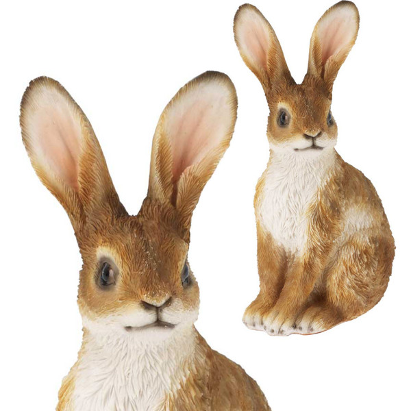 Figurka ogrodowa królik z dużymi uszami 18.5 cm ozdobny