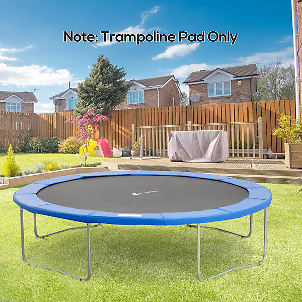 Couvre-ressort trampoline dia. 366 cm PVC PE haute densité rembourrage 15 mm bleu