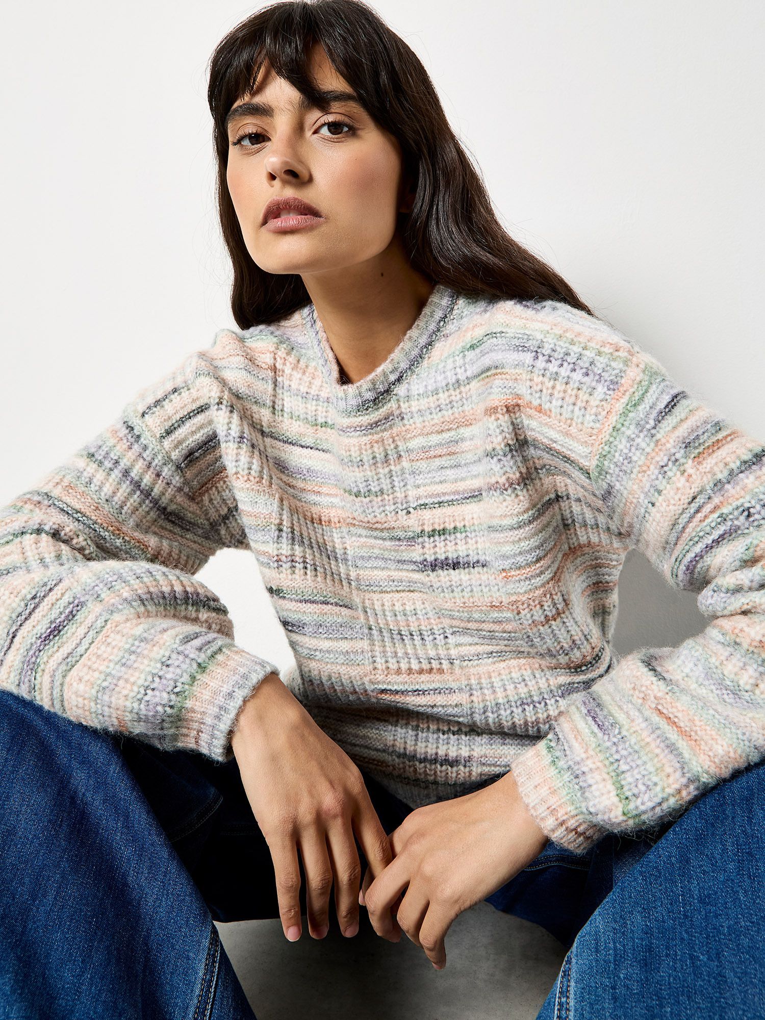 Apricot Soft Chunky Knit Space Dye Jumper