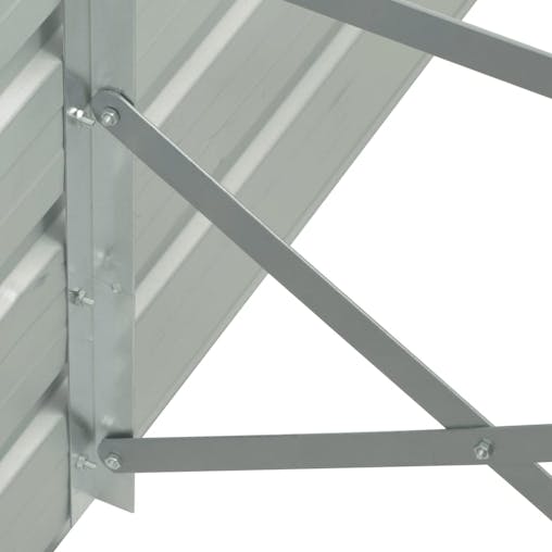 NNEVL Garden Raised Bed Galvanised Steel 100x40x45 cm Grey