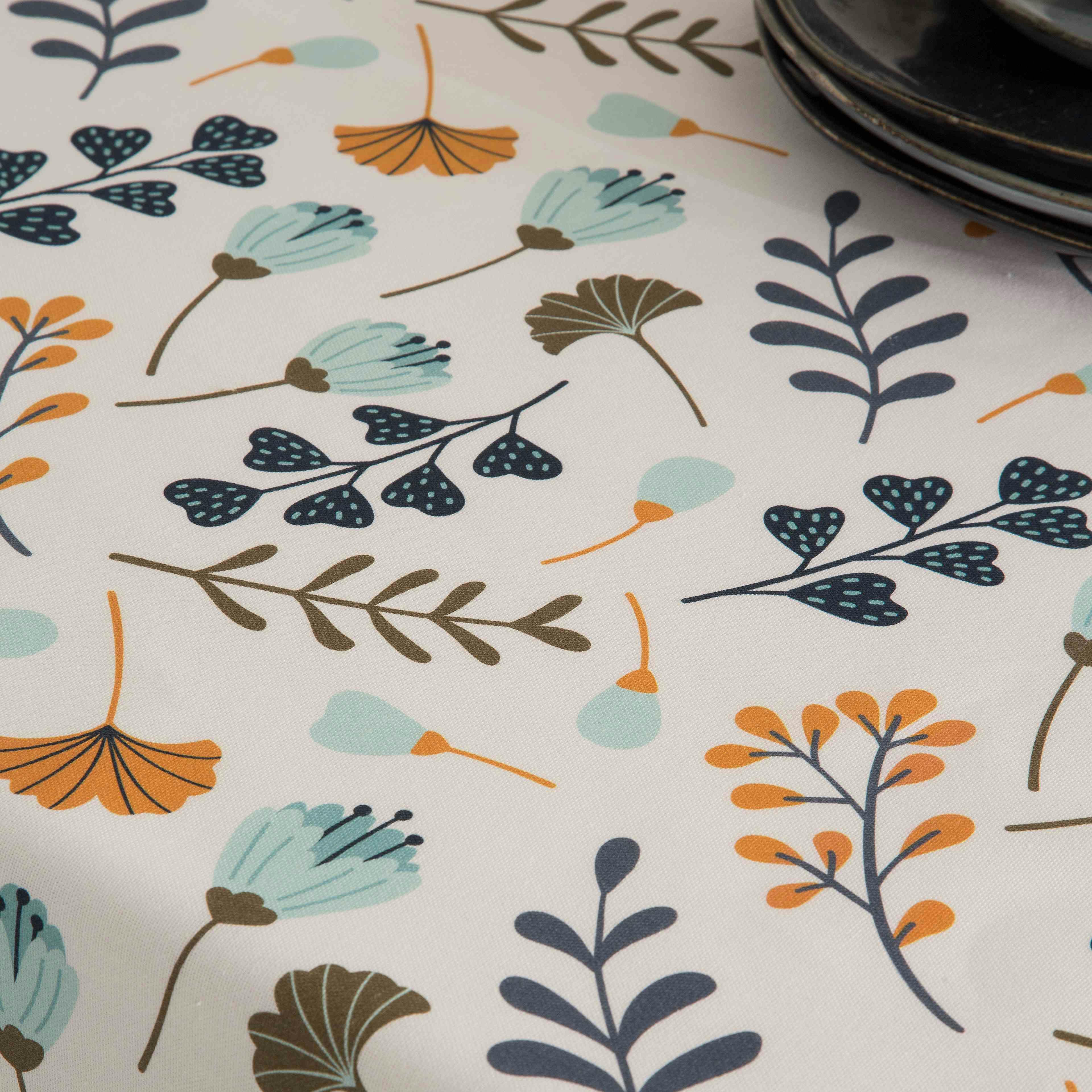 LAMEN - Nappe imprimée multicolore avec traitement anti-taches coton 140x140cm