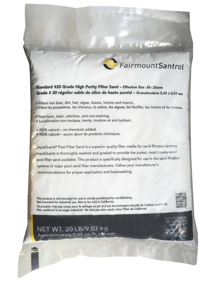 Fairmount Santrol AquaQuartz Pool Filter Sand, 20-lb
