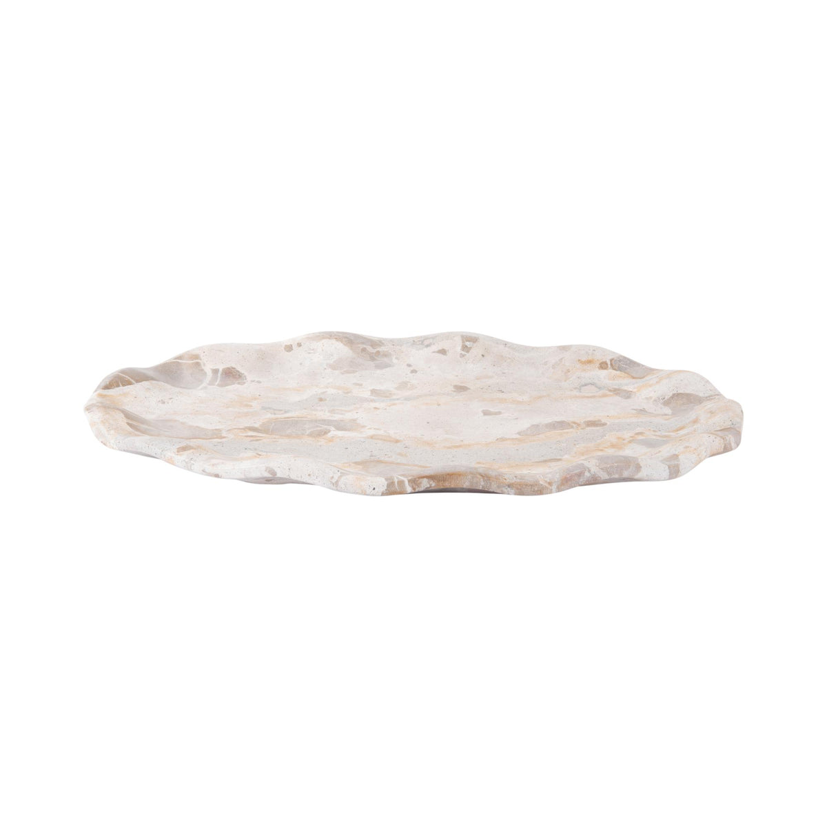 Present Time dienblad Waved Oval Medium - Bruin - bruin - 31x21x3cm