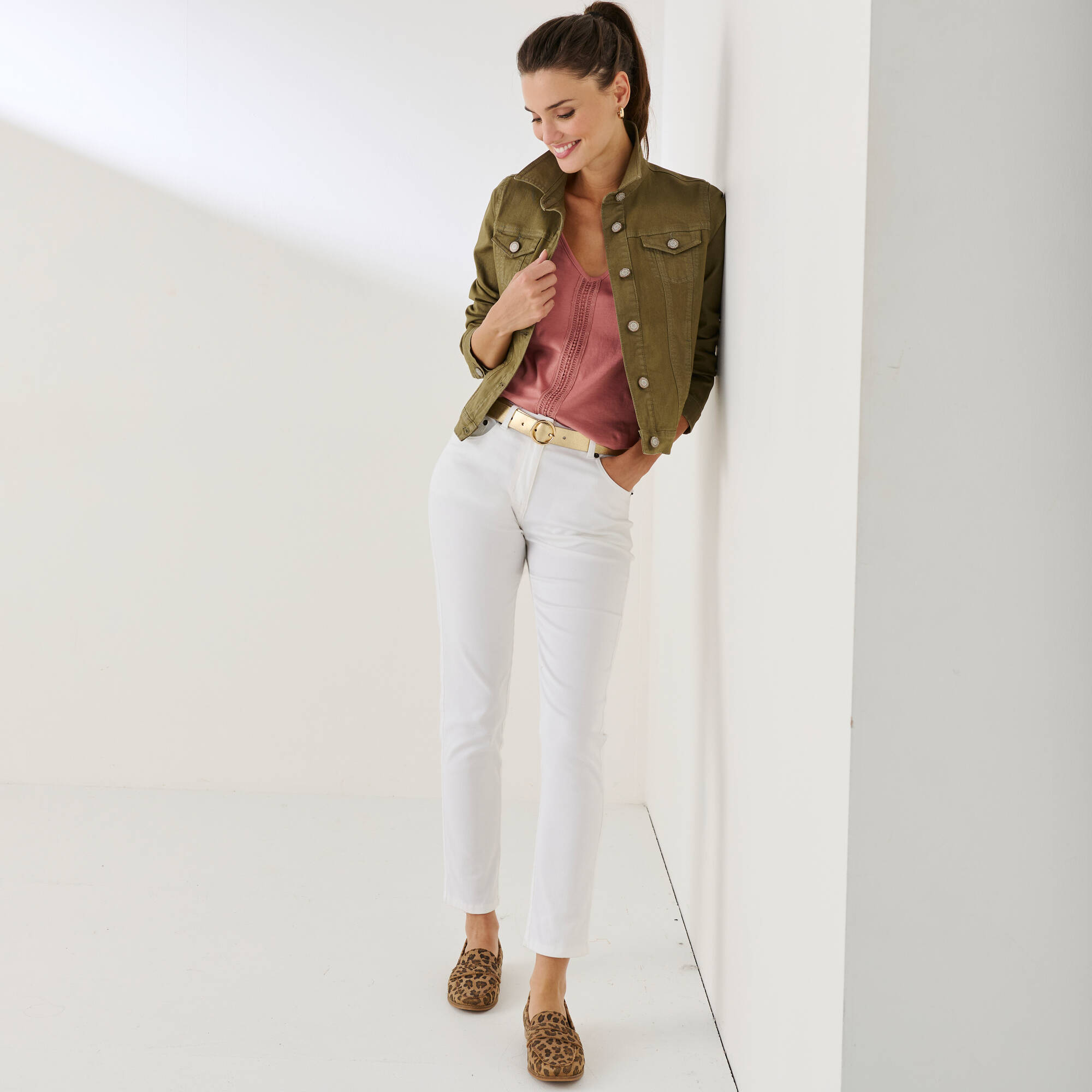 Veste boutonnée en jean